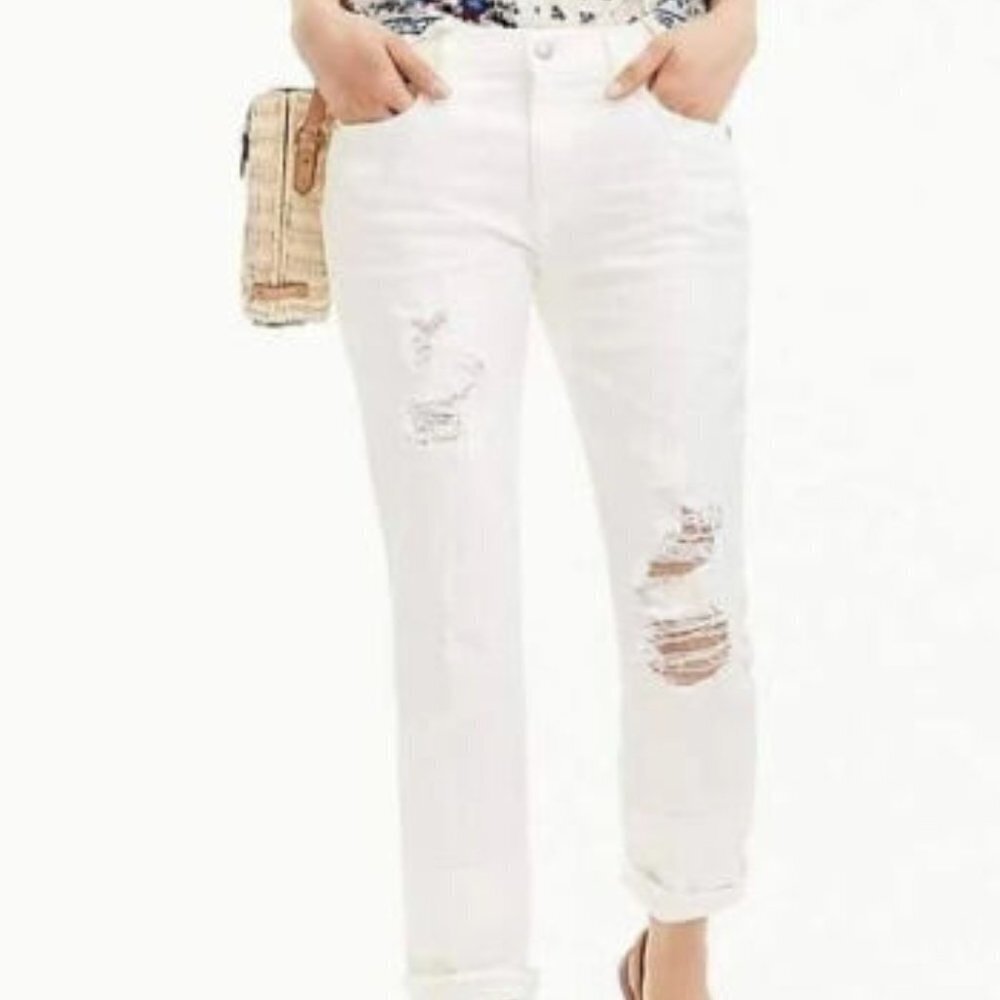 J. Crew Point Sur Women's Size 24 Distressed Straight Jeans